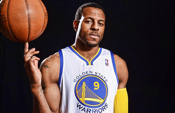 golden state warriors andre iguodala #9 white jersey